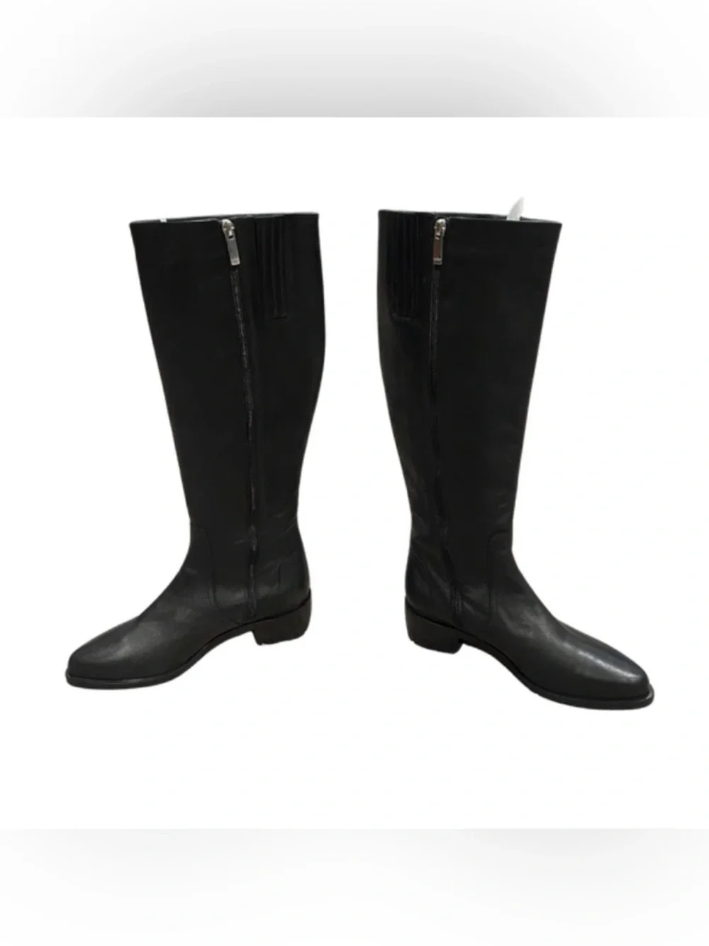 Aquatalia Gracelynn Leather Knee High Boots | Black | Size 9.5